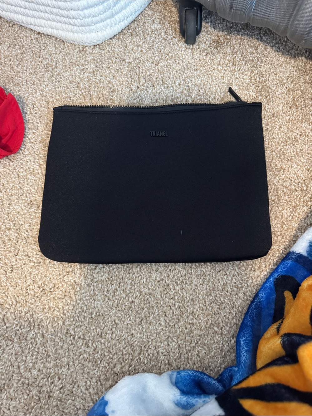 Triangl Black Zipper Pouch